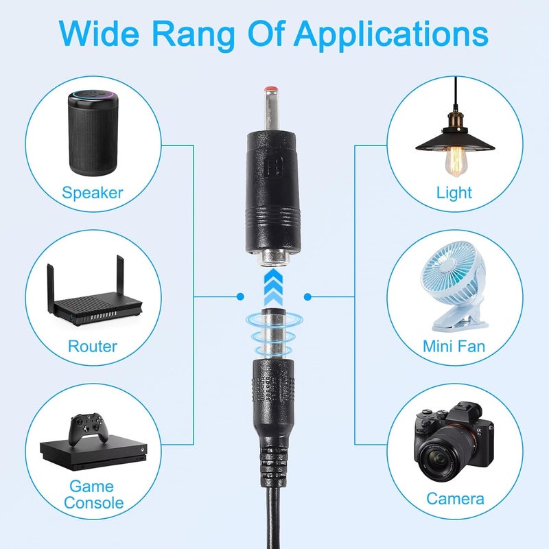 MELIFE محول USB لزيادة الجهد DC 5V إلى 9V 12V كابل USB إلى DC 55 × 21 مم 35 × 135 مم 1A محول طاقة مع شاشة LED - Image 4