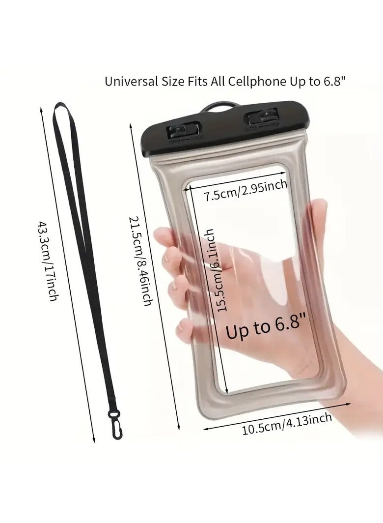 Goolsky 1pc Unisex Transparent Luminous Phone Dry Bag -, For Phones Below 15.24 Cm Perfect For Outdoor Surfing, Swimming, Diving, And Kayaking! - Image 3