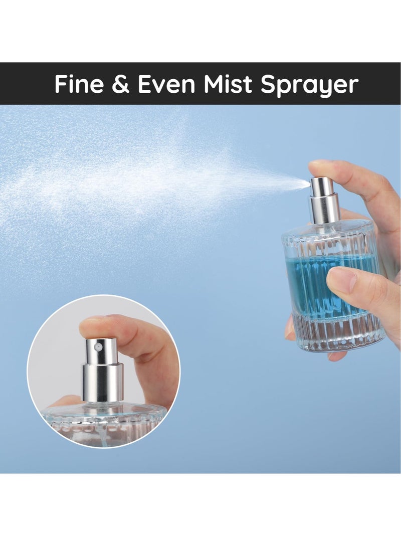 SOLARAE 50ml Refillable Perfume Bottle Travel, 2 Pack Vintage Empty Glass Spray Bottles Atomizer, Empty Cologne Spray Bottle, Replacement Perfume Bottles for Women Men - Image 2