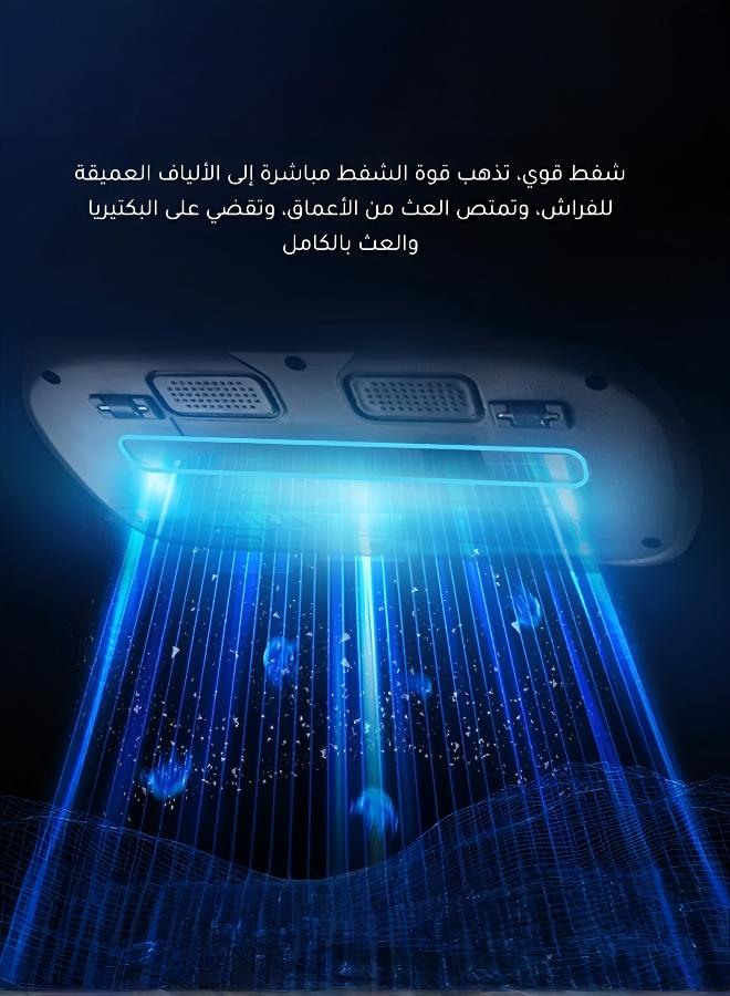 مكنسة سرير لاسلكية، تعقيم بالأشعة فوق البنفسجية بنسبة 99.9%، مزيل للعث، شفط قوي، مكنسة محمولة يدوية - Image 3