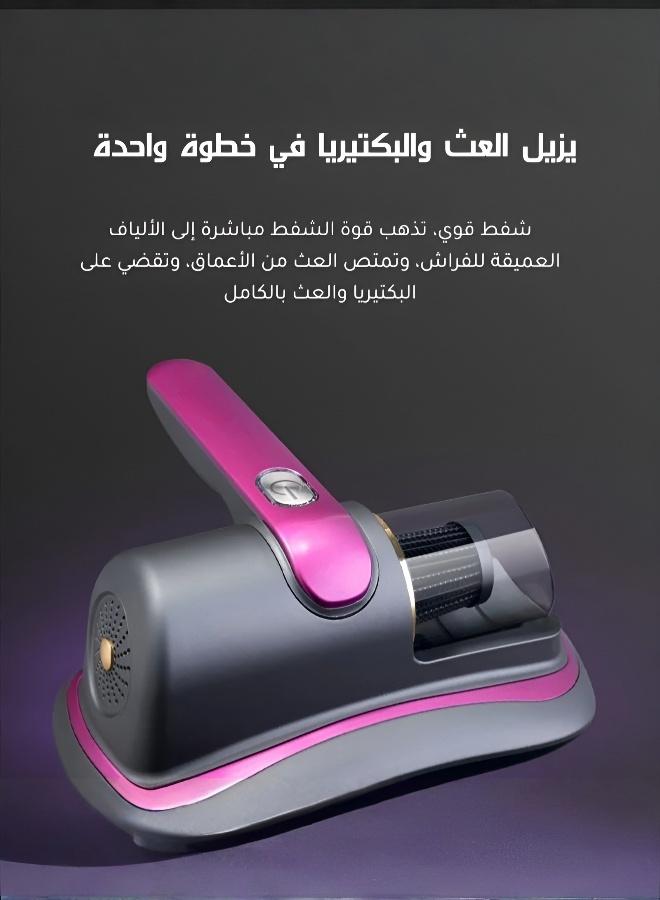 مكنسة سرير لاسلكية، تعقيم بالأشعة فوق البنفسجية بنسبة 99.9%، مزيل للعث، شفط قوي، مكنسة محمولة يدوية - Image 2