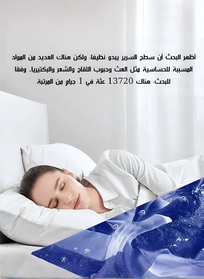 مكنسة سرير لاسلكية، تعقيم بالأشعة فوق البنفسجية بنسبة 99.9%، مزيل للعث، شفط قوي، مكنسة محمولة يدوية - Image 5