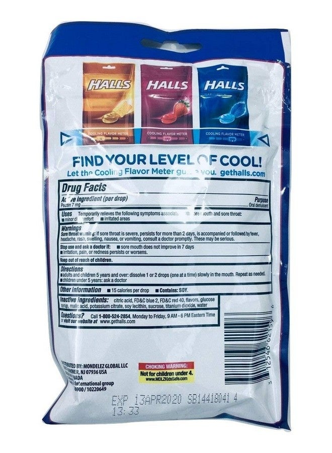 Halls Breezers Cool Berry Cough Drops - Pack of 3 - Image 2
