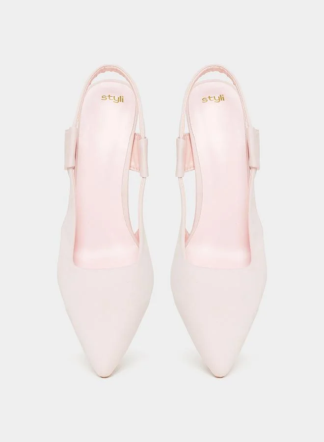 Styli Pointed Slingback Stiletto Pumps