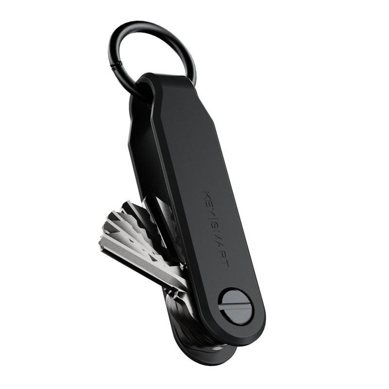 key smart KeySmart Loop - Keychain Key Holder, FKM Silicone Compact Key Organizer for Key Chain, Clutter-Free Minimalist Compact EDC Key Chains, Key Ring for Car Fobs Keychains - Black - Image 1