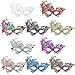 JOVITEC 10 Pcs Masquerade Masks for Women Lace Venetian Eye Mask Set Mardi Gras Costume Accessories for Party Halloween Prom Cosplay Elegant Lightweight Face Cover with Ribbon Tie - Image 3