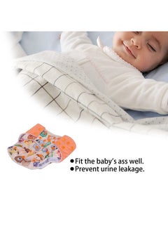 Zerodis Baby Reusable Nappy Diaper, One Size Adjustable Baby Nappy Infant Washable Cloth Diapers for Newborn Children Infant(Cartoons)  - Image 2
