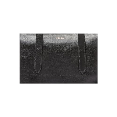 Fossil Women's Sydney Leather Satchel Purse Handbag, Black - Image 3