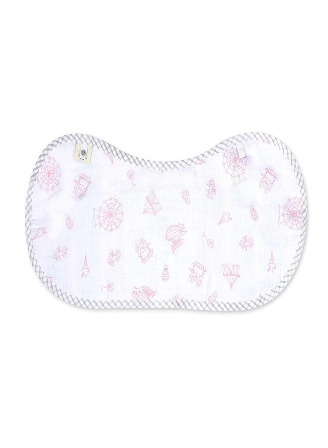 Masilo 100% Organic Ultrasoft Terry and Bamboo Burping Cloth & Bib for Newborn Baby-Soft Large Burp Cloth-Reusable Burp Bib for Toddlers-Absorbent & Soft Bibs for Teething Babies,1 x Burp Cloth-Carnival Pink - Image 5