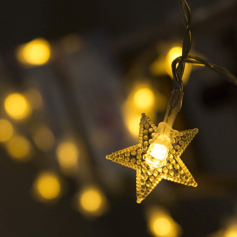 VELOCIOUS VELOCIOUS 20 LEDs Star Fairy String Lights 3 Meters LED Christmas Lights for Diwali Home Decoration  - Image 3