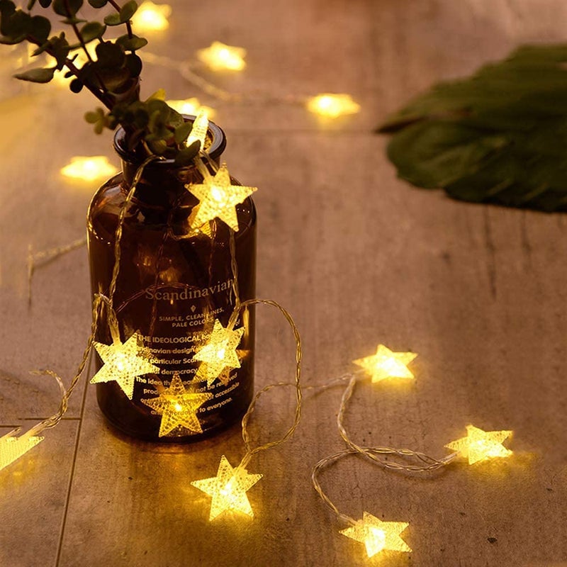 VELOCIOUS VELOCIOUS 20 LEDs Star Fairy String Lights 3 Meters LED Christmas Lights for Diwali Home Decoration  - Image 1