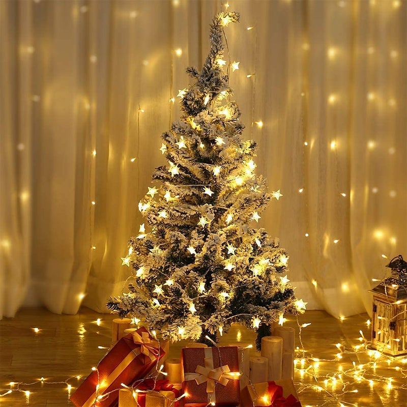 VELOCIOUS VELOCIOUS 20 LEDs Star Fairy String Lights 3 Meters LED Christmas Lights for Diwali Home Decoration  - Image 5