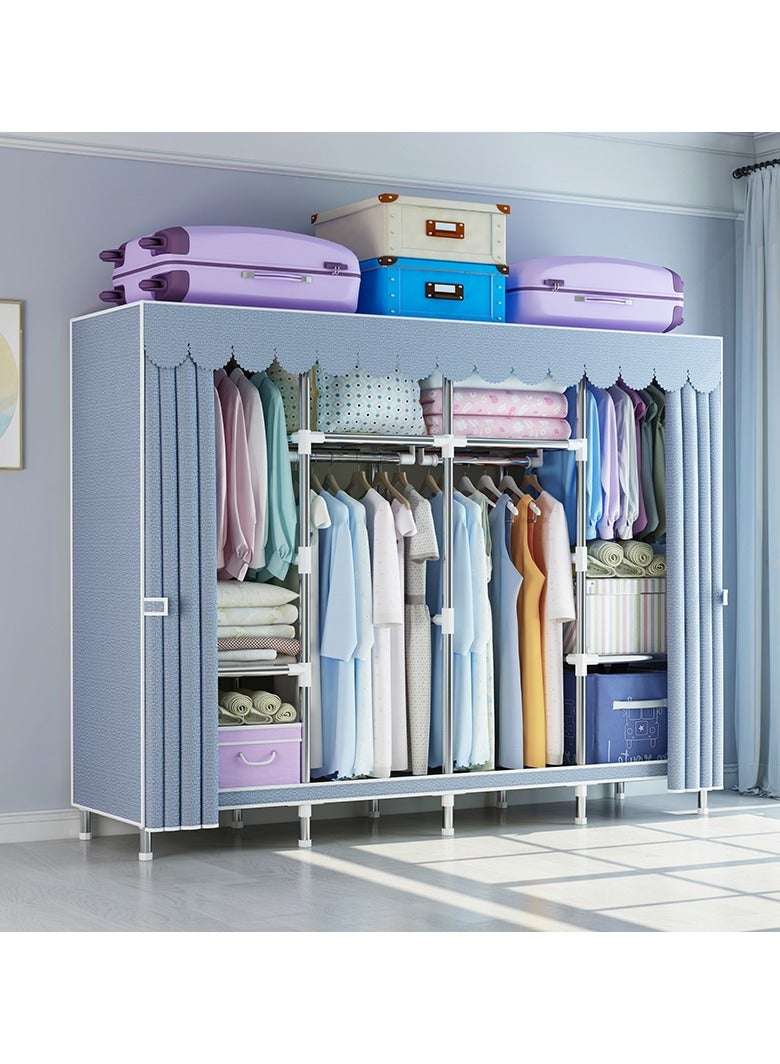 Portable Clothing Wardrobe With Storage Cupboard Organiser 165*170*45  - Image 1