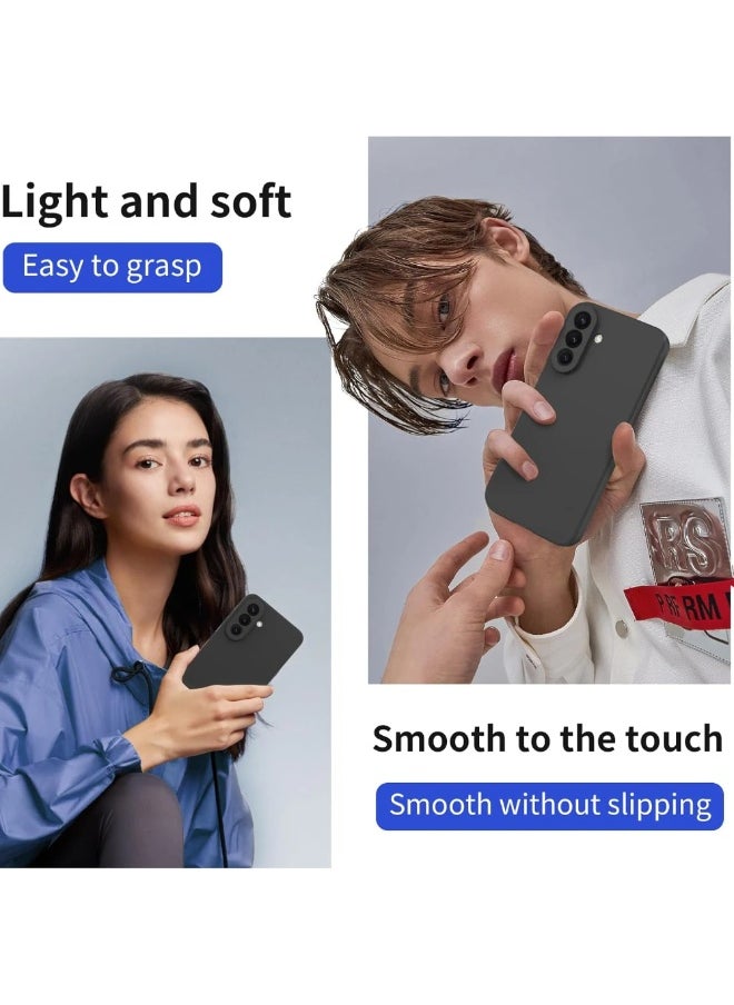 جاجيك Samsung Galaxy A56 Case Cover Silky-Soft Silicone Touch Full-Body Protective Case With 2-Pack Screen Protector 9H Hardness Full HD Glass for Samsung A56 6.7-inch - Image 5