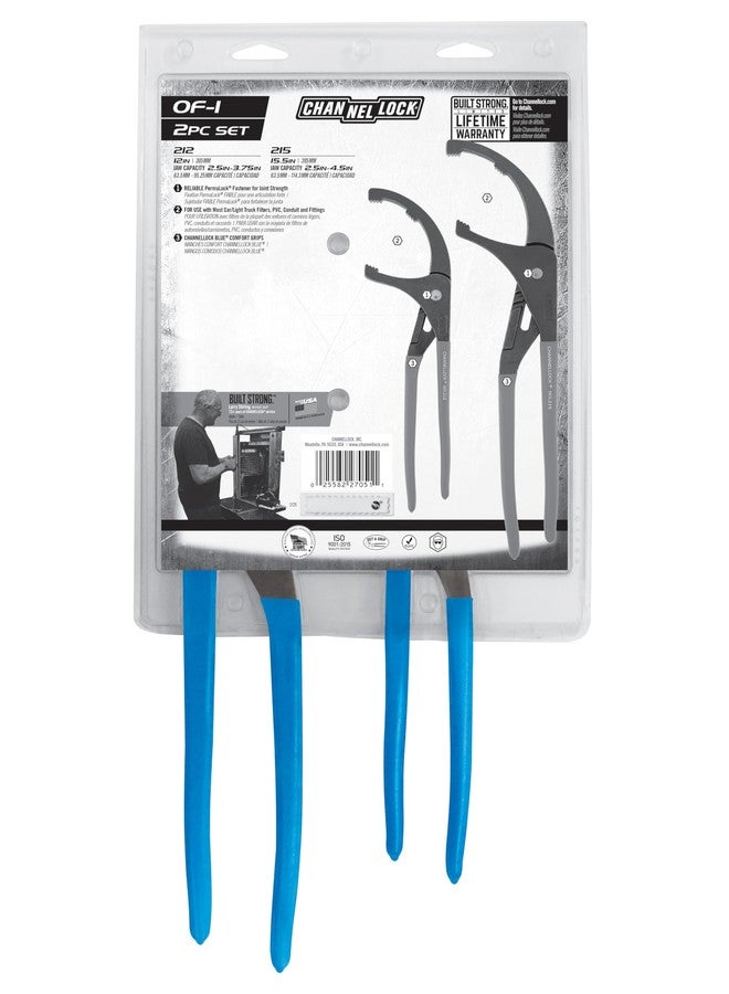 تشانل لوك طقم هدايا من قطعتين من Channellock OF-1 لتصفية الزيت/كماشة PVC: 12 بوصة و15 بوصة، غير لامع/غير مصقول - Image 3