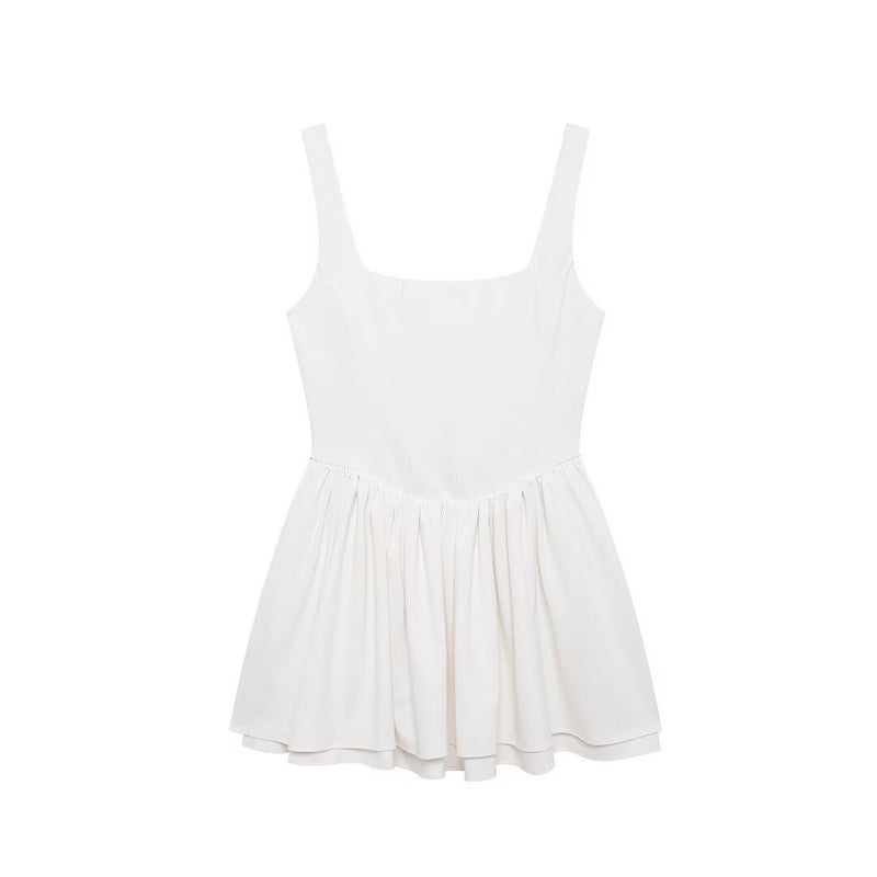 ZA cross-border womens clothing wholesale new European and American style fashion corset sleeveless strap short dress 8541045 White