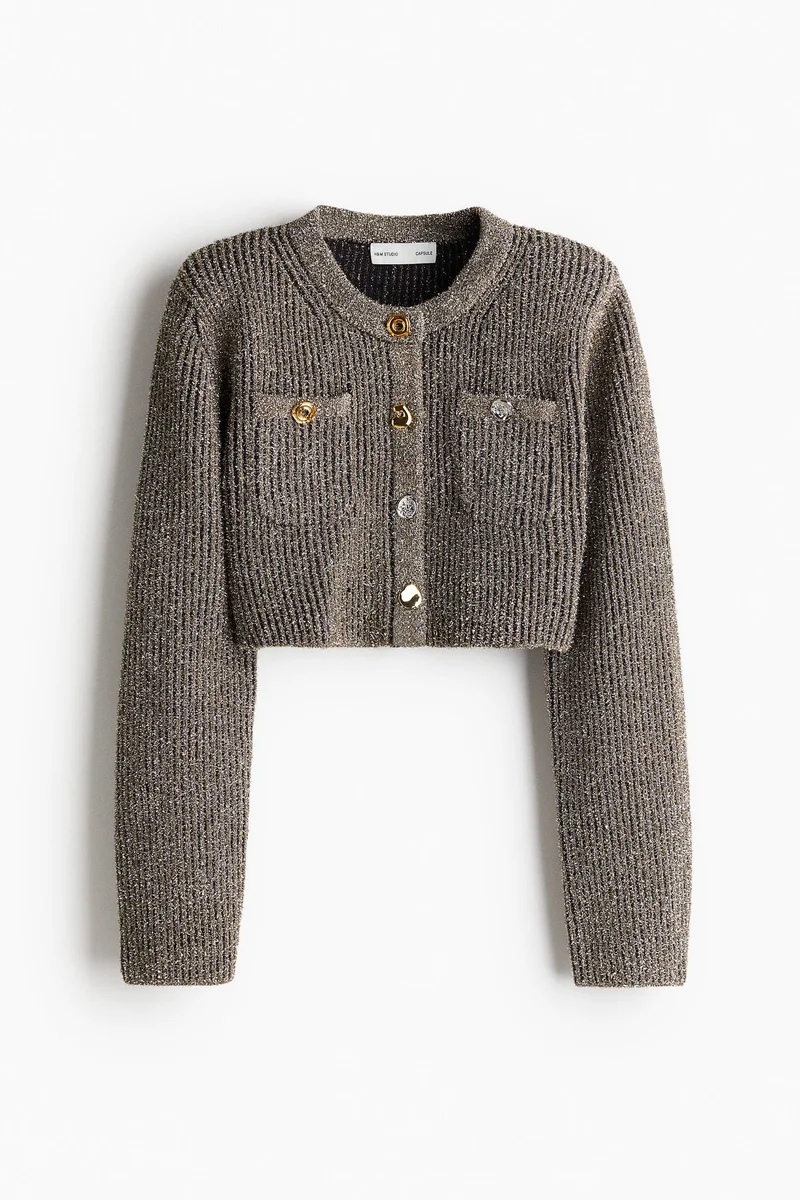 H&M Cropped glittery cardigan