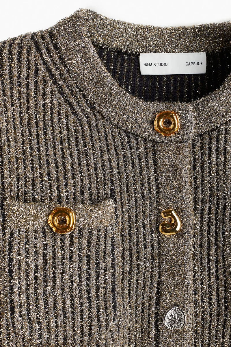 H&M Cropped glittery cardigan