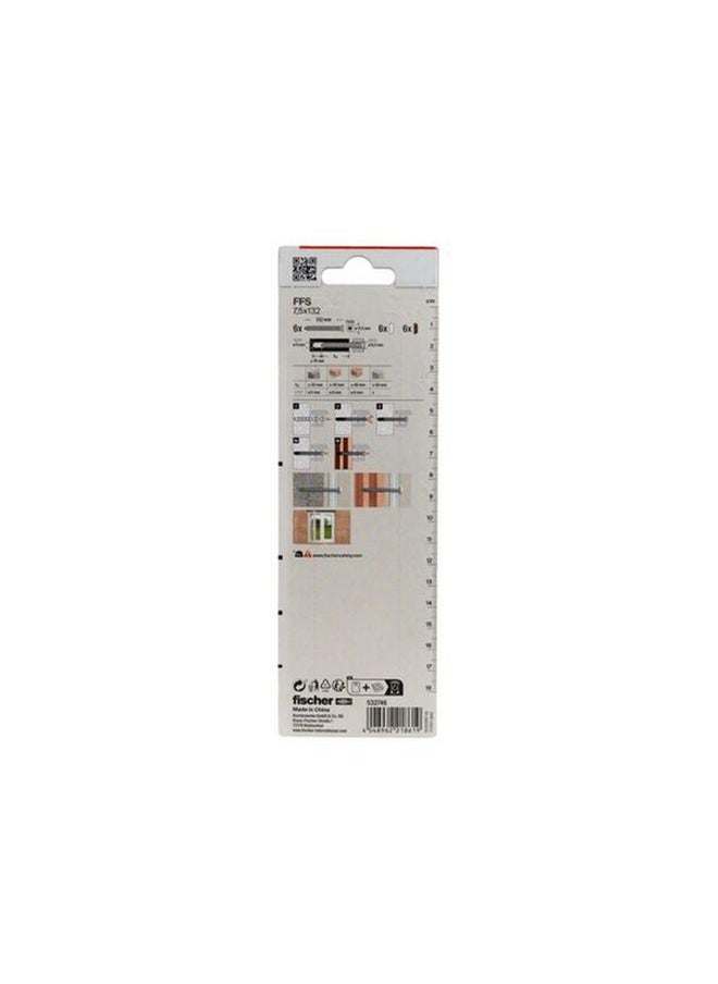Fischer High Quality FFS Window Frame Fixing Screw Set Multicolor 7.5 x 132mm 532746  - Image 4