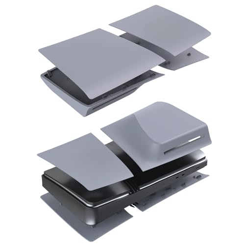 IMOFEE Pro Disc Edition Cover Plates for New PS5 Pro Console, Shell Panels Compatible with New PlayStation 5 Pro Accessories Protective Replacement Faceplate (Grey) - Image 3