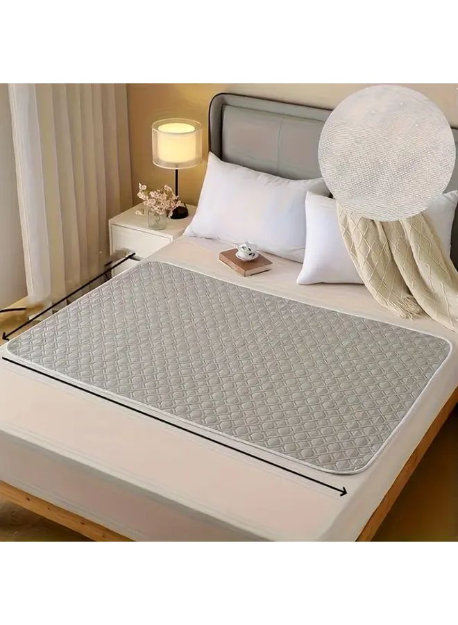 Leak Resistant Bed Mat For Seniors And Pets Dark Brown 31 5inch X 47 24inch Washable - Image 2