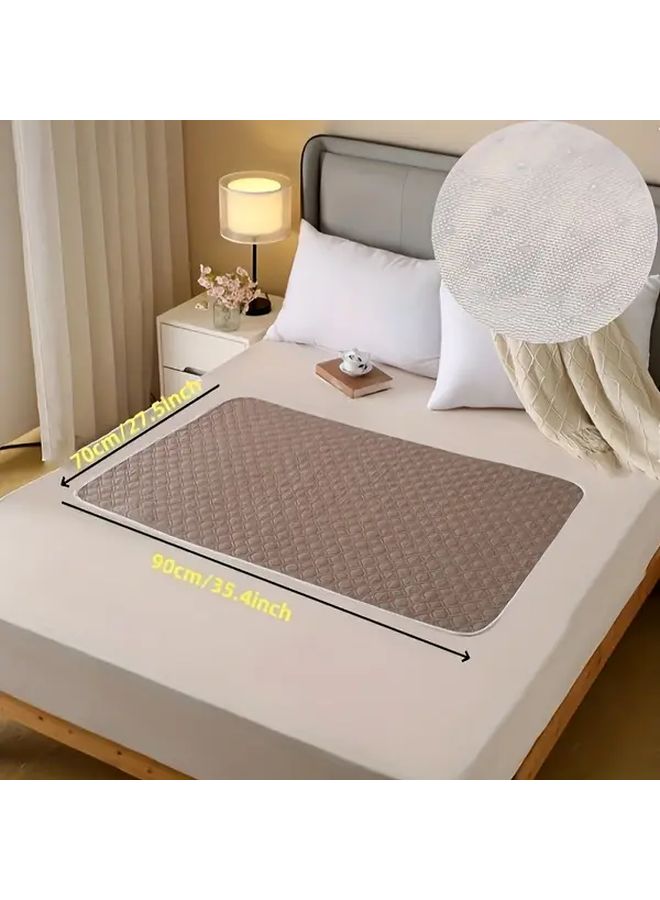 Leak Resistant Bed Mat For Seniors And Pets Dark Brown 31 5inch X 47 24inch Washable - Image 4