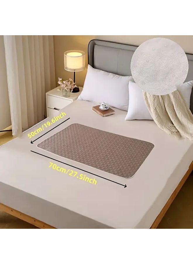 Leak Resistant Bed Mat For Seniors And Pets Dark Brown 31 5inch X 47 24inch Washable - Image 5