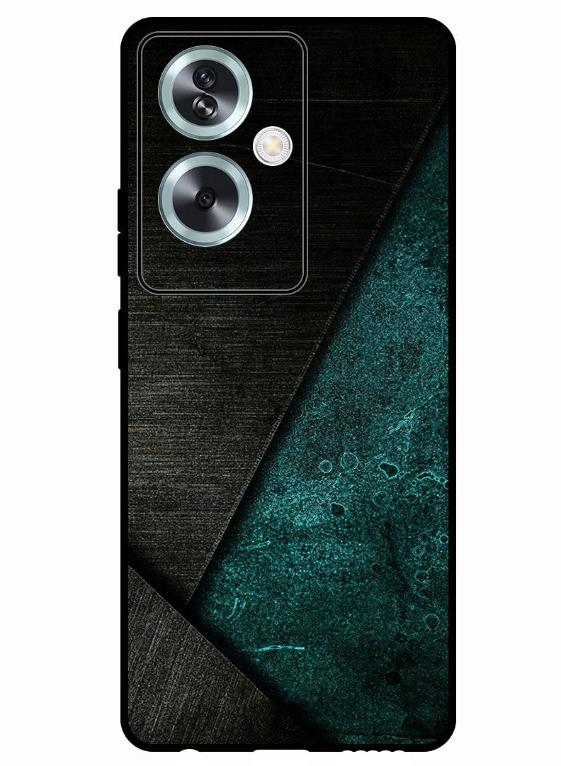 Theodor Protective Case Anti Scratch Shock Proof Bumper Cover For Oppo A79 5G Black Dark Green Pattern - Image 1
