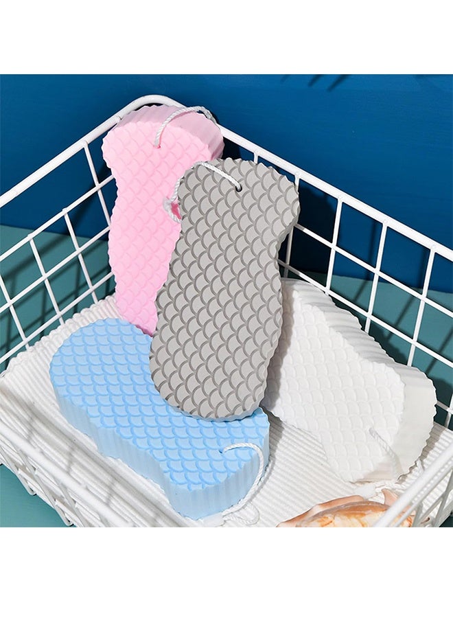 Exfoliating Sponges, Set Of 4 (With Hook) Super Soft Magic Exfoliating Bath Sponges, Reusable 3d Shower Sponges For Face, Feet And Full Body, Universal Bath Sponges For Adults And Babies  - Image 2
