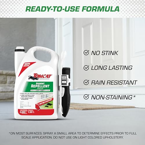 Tomcat Repellents Rodent Repellent Ready-to-Use, For Indoor and Outdoor Mouse and Rat Prevention with Peppermint, Cinnamon and Garlic Essential Oils, 1 gal. - Image 5