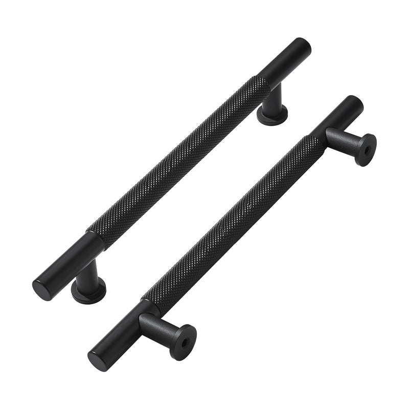khtumeware 5 Pack 10 Inch256mm Drawer Handles Knurled Matte Black Cabinet Pulls Drawer Pulls Kitchen Hardware Kitchen Handles for Cabinets Cupboard Handles - Image 2