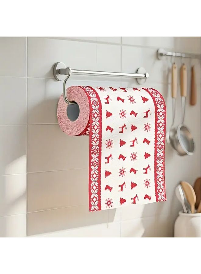 Christmas Kitchen Paper Towels 3 Ply Disposable Dry Wet Dual Use Printed Embossed - Image 3