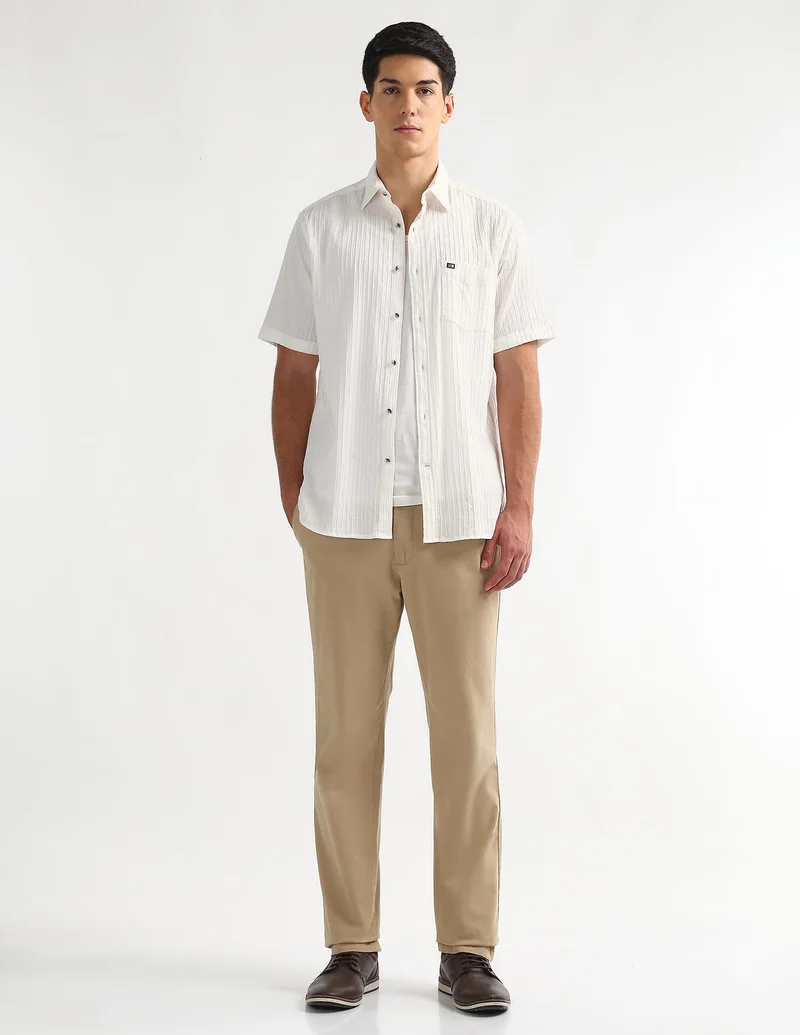 Arrow White Dobby Regular Fit Shirt for Men | Best Price UAE