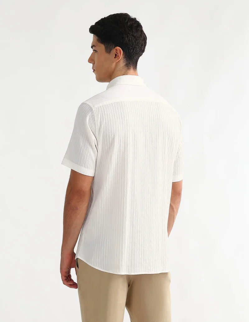 Arrow White Dobby Regular Fit Shirt for Men | Best Price UAE