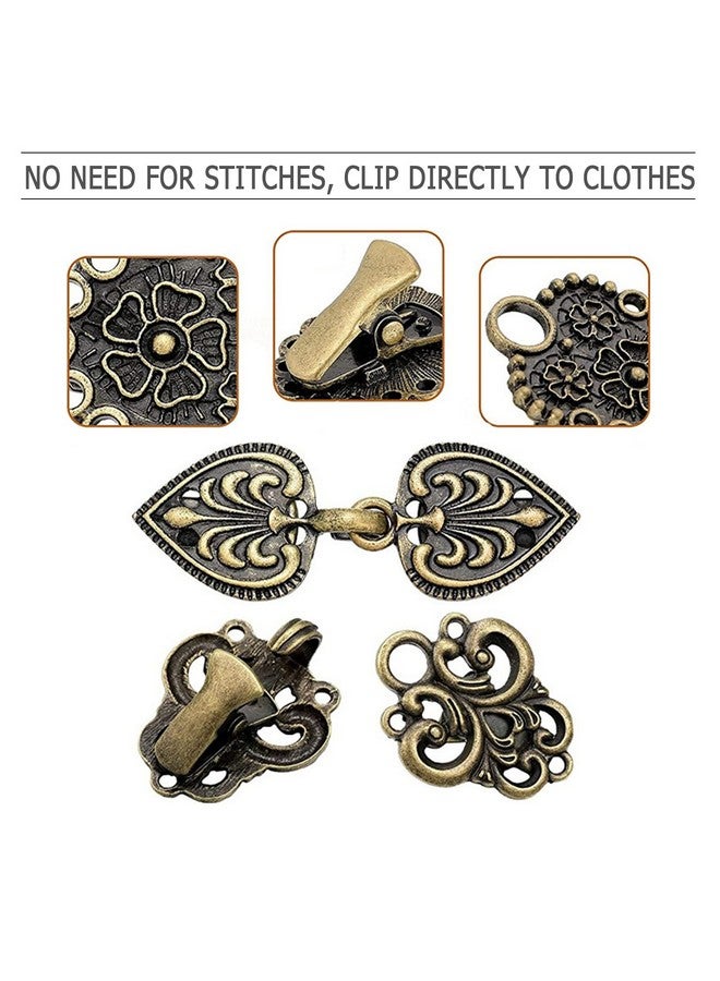MaehSab Weater Clip, 5 Pcs Retro Shawl Sweater Clips, Maehsab Vintage Cardigan Clips For Women Clothing, Sweater Clasps, Shawl Pin, Halloween Sweater Clips For Cardigans, Cloak Clasp For Girl Women - Image 3