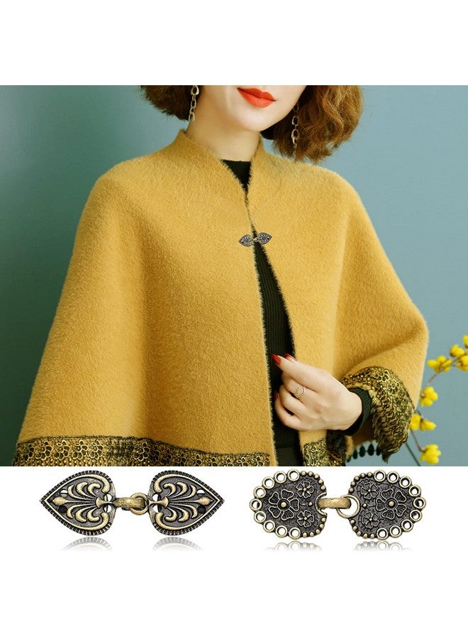MaehSab Weater Clip, 5 Pcs Retro Shawl Sweater Clips, Maehsab Vintage Cardigan Clips For Women Clothing, Sweater Clasps, Shawl Pin, Halloween Sweater Clips For Cardigans, Cloak Clasp For Girl Women - Image 5