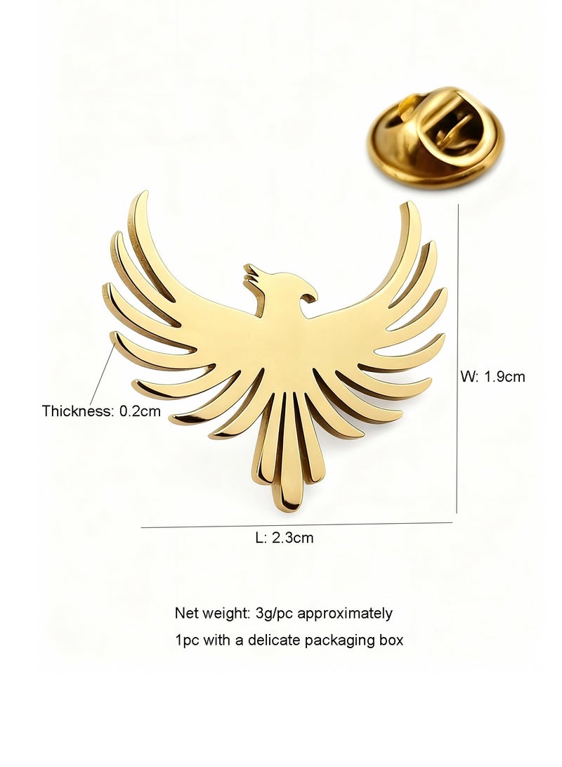 DB Innov. Pin Brooch, 1PC Golden Premium Stainless Steel Pin Brooch for Women Men Children, Lapel Pins Shirt Collar Brooch Buckle Lapel Pins Badge Suit Clip Accessory for Clothing Bags Jackets Shirts. - Image 4