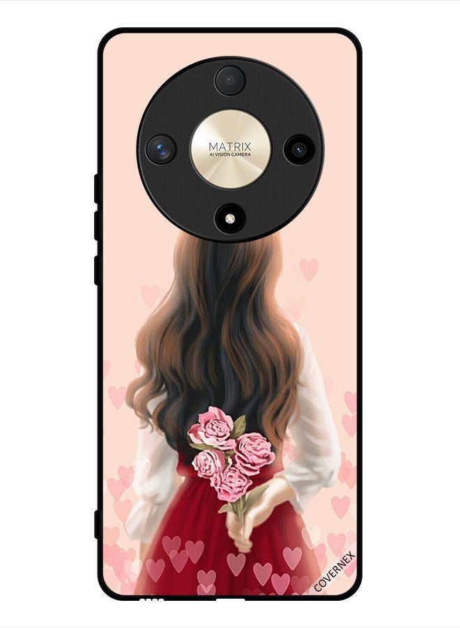 Covernex Protective Case Cover For Honor X9b Girl Hiding Flowers - Image 1