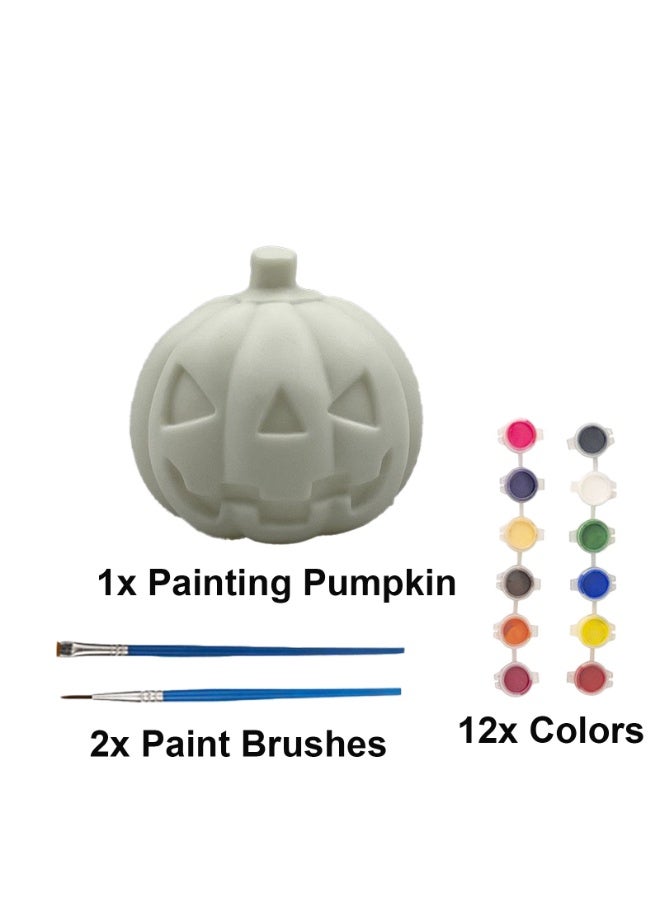 Home Smart HomeSmart DIY Light-Up Pumpkin Painting Kit for Kids | Create Your Own Halloween Jack-O'-Lantern Décor Ideal Gift for Girls & Boys (9X9X9cm) - Image 3