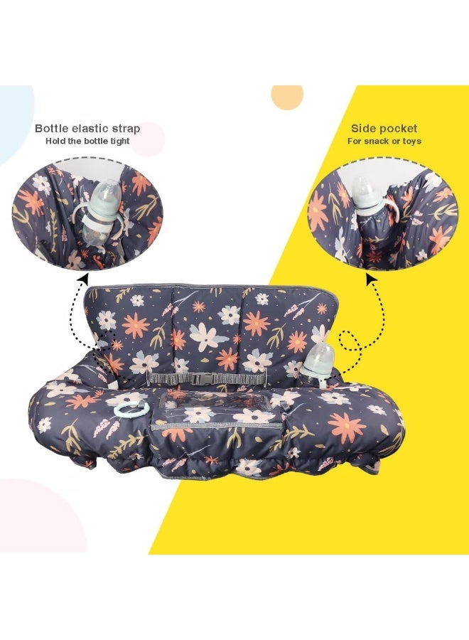 DODO NICI Shopping Cart Cover for Baby/Toddler, Cozy High Chair Cover & Grocery cart Cover Cushion, Dark Blue - Image 4