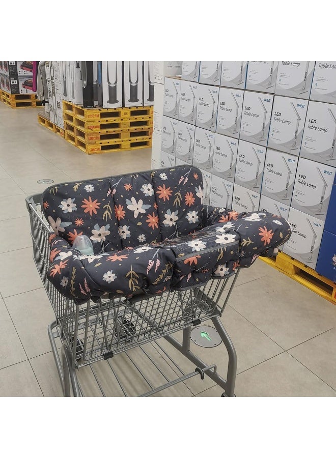 DODO NICI Shopping Cart Cover for Baby/Toddler, Cozy High Chair Cover & Grocery cart Cover Cushion, Dark Blue - Image 2