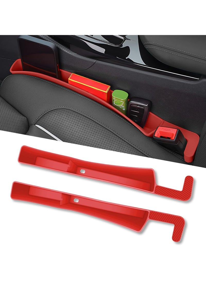 Generic 2 PCS Car Seat Gap Filler Organizer Multifunctional Cars Gap Fillers Storage Auto Interior Accessories Prevent Things from Falling Between Seats and Console (Red) - Image 1