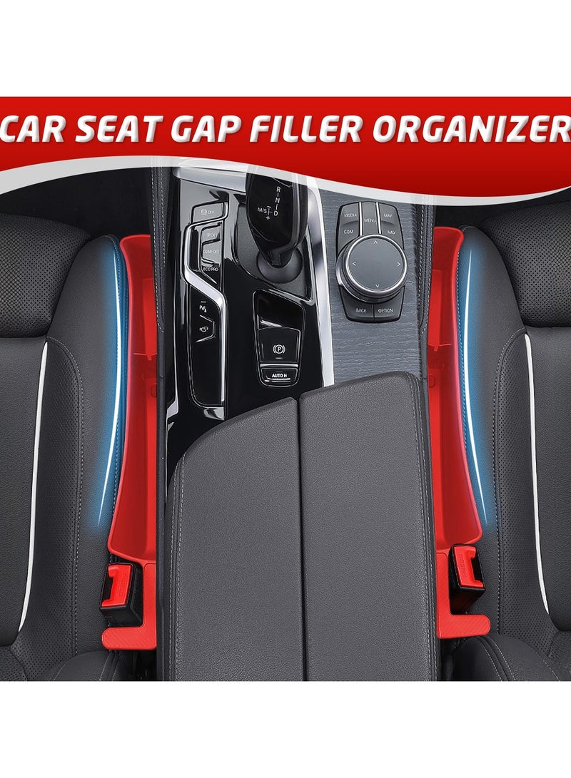 Generic 2 PCS Car Seat Gap Filler Organizer Multifunctional Cars Gap Fillers Storage Auto Interior Accessories Prevent Things from Falling Between Seats and Console (Red) - Image 2