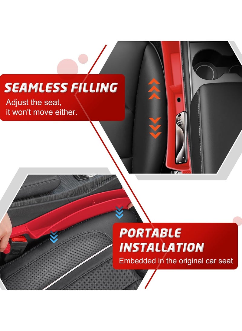 Generic 2 PCS Car Seat Gap Filler Organizer Multifunctional Cars Gap Fillers Storage Auto Interior Accessories Prevent Things from Falling Between Seats and Console (Red) - Image 5