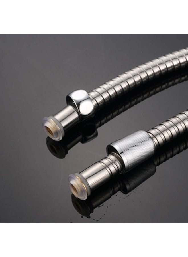 general Stainless Steel Flexible Shower Hose 2M Long Bathroom Water Extension Plumbing Pipe Pulling Spring Tube - Image 4