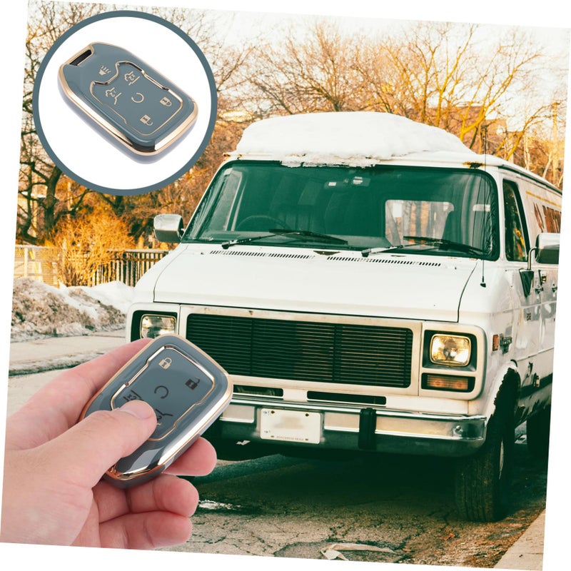 TPU Key Fob Protector Anti Shock Cover for Colorado Pickup Trucks Black - Image 4