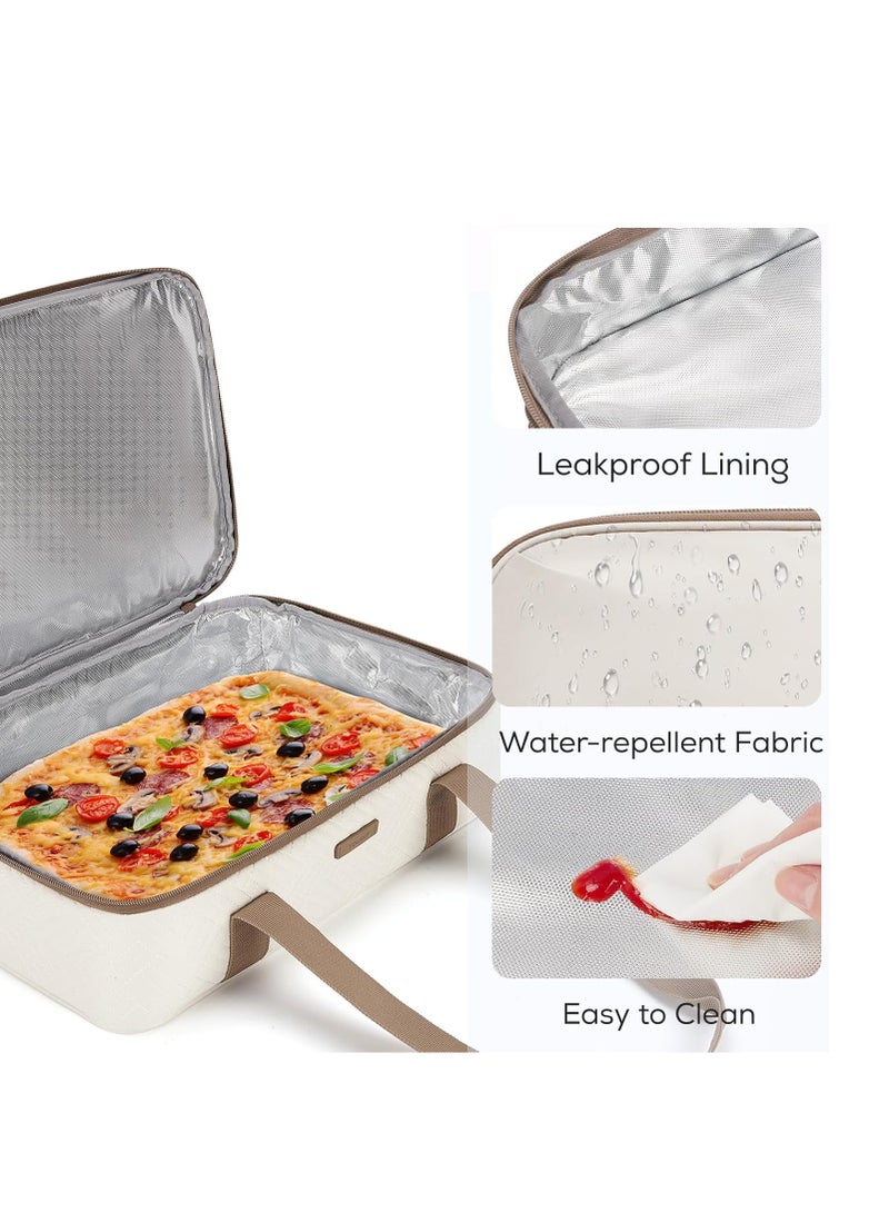 TOURIT Insulated Casserole Carrier for Hot or Cold Food Thermal Food Carrier for Picnic Cookouts Potluck Parties Fits 9" x 13" Baking Dish - Image 4