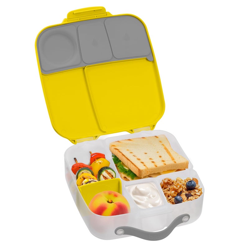 b.box Oversized Lunch Box for Kids: Bento Box with 4 Compartments (2 Leak Proof), Removable Divider, Gel Cold Pack. For Older Kids and Big Eaters Ages 3+. School Supplies. 8½ Cup Capacity - Image 1