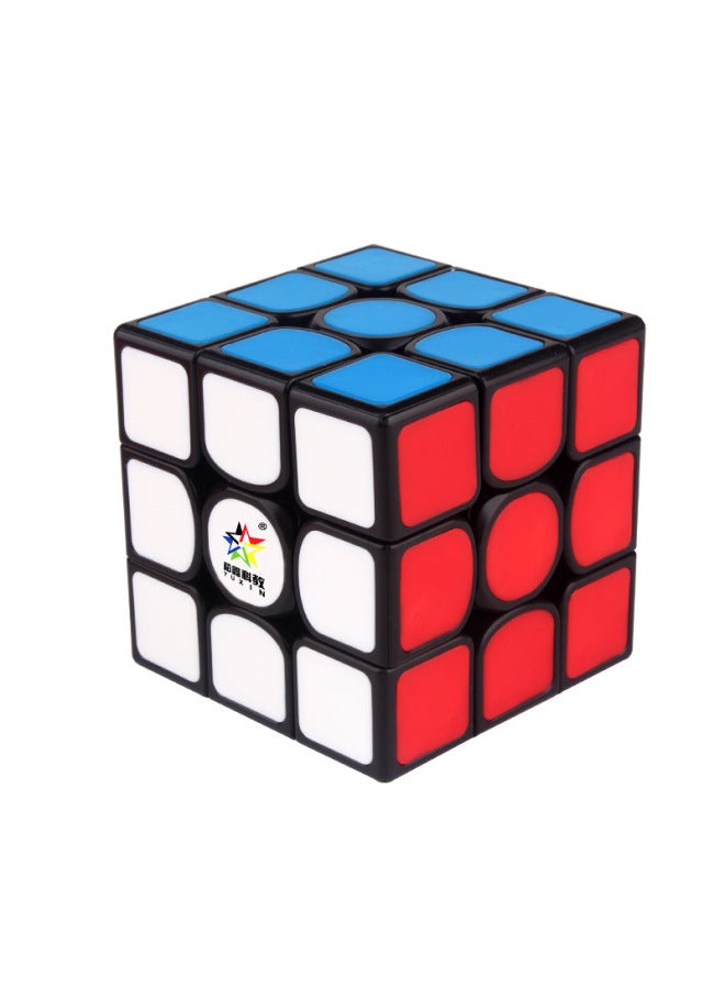 Yuxin Science And Education Zhisheng Kirin V2 Magnetic Third-order Intelligence Rubik's Cube Waterproof Patch Feels Smooth Outlet-Color:Kirin 3rd Order V2(1593) Black Background Bright Red  - Image 1