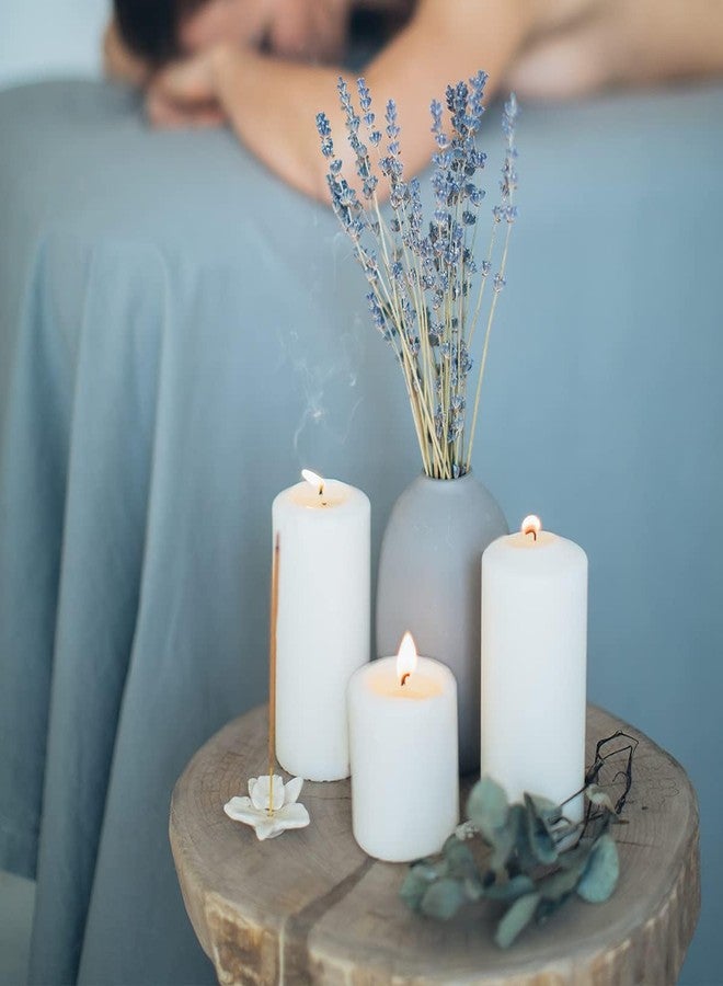 Sihuida 4 Pack White Pillar Candles, 2x4 Inch, Long-Lasting, Dripless and Smokeless Unscented Candles, Ideal for Home Décor, Parties Weddings and Relaxation - Image 5